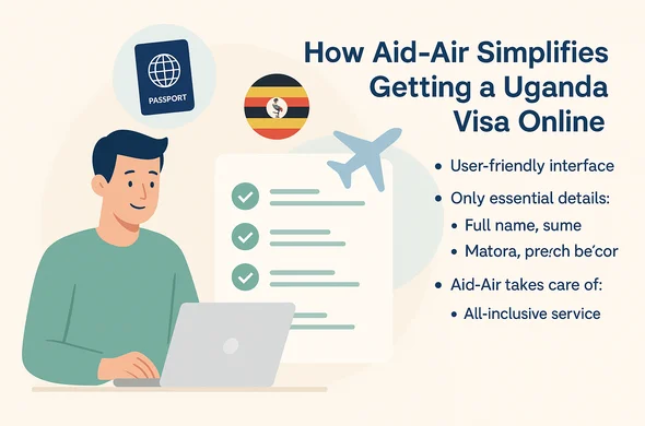 כך Aid‑Air מפשטת את תהליך הוצאת ויזה לאוגנדה באינטרנט
